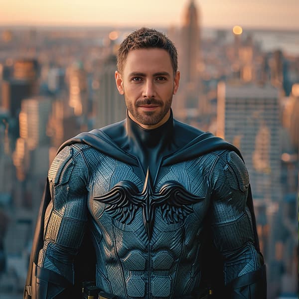 AI-generated original superhero character